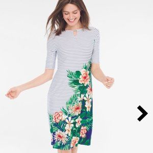 Chico's Paradise Palm Keyhole Dress Sz 3P (XL/16)